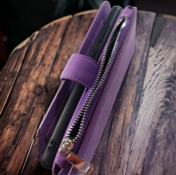 Purple wallet with detachable phone case for galaxy S20+/S20+5g - Picture 4 of 4